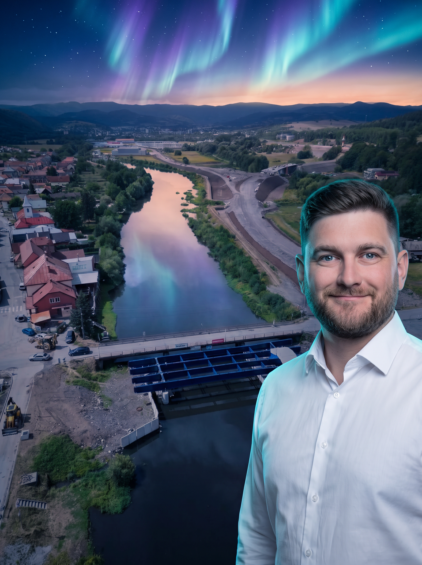 Banská Bystrica za súmraku